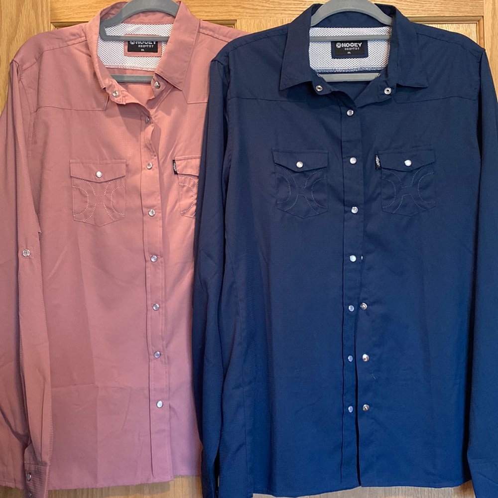 2 Hooey lightweight performance shirts. Each was worn once. $80.00 for both.